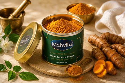 Mahvika Kasturi Turmeric jar for pooja and ritual use